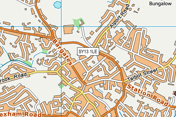 SY13 1LE map - OS VectorMap District (Ordnance Survey) SY13 1LE map - OS VectorMap District (Ordnance Survey)