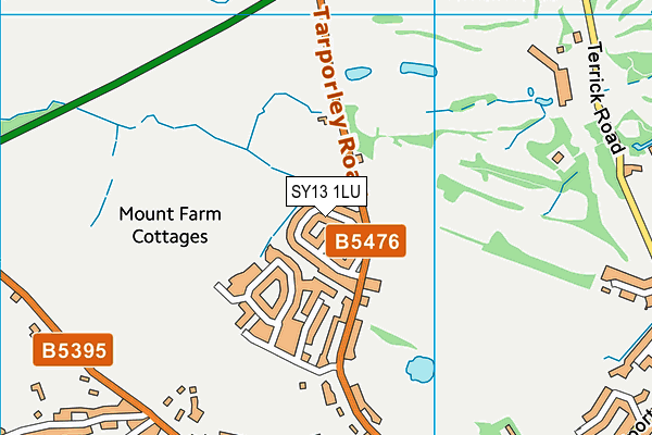SY13 1LU map - OS VectorMap District (Ordnance Survey) SY13 1LU map - OS VectorMap District (Ordnance Survey)
