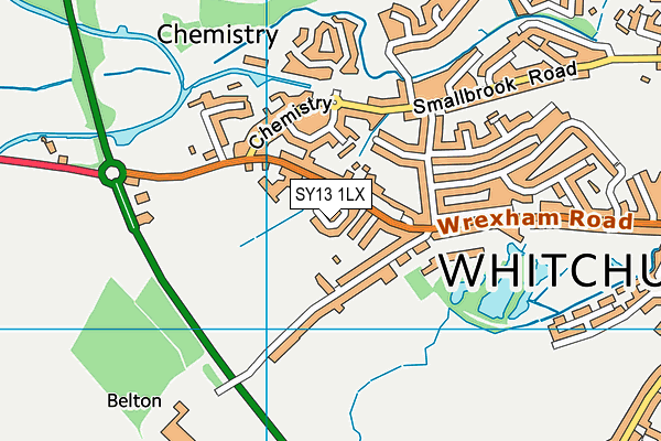 SY13 1LX map - OS VectorMap District (Ordnance Survey) SY13 1LX map - OS VectorMap District (Ordnance Survey)