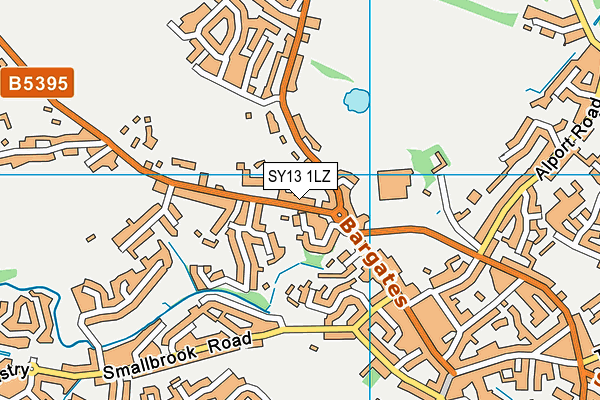 SY13 1LZ map - OS VectorMap District (Ordnance Survey)