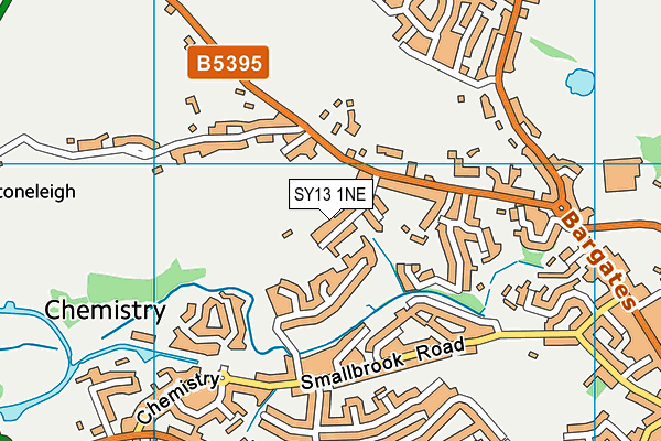 SY13 1NE map - OS VectorMap District (Ordnance Survey) SY13 1NE map - OS VectorMap District (Ordnance Survey)