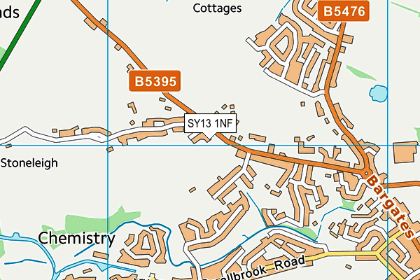 SY13 1NF map - OS VectorMap District (Ordnance Survey) SY13 1NF map - OS VectorMap District (Ordnance Survey)