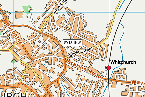 SY13 1NW map - OS VectorMap District (Ordnance Survey) SY13 1NW map - OS VectorMap District (Ordnance Survey)