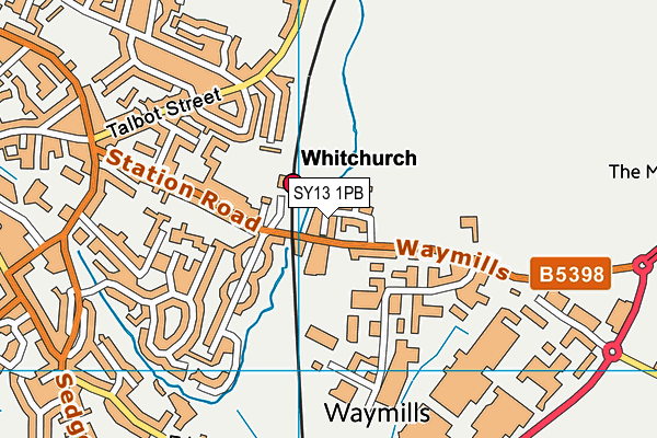 SY13 1PB map - OS VectorMap District (Ordnance Survey) SY13 1PB map - OS VectorMap District (Ordnance Survey)