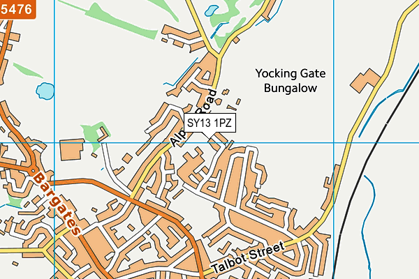 SY13 1PZ map - OS VectorMap District (Ordnance Survey) SY13 1PZ map - OS VectorMap District (Ordnance Survey)