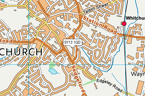 SY13 1QD map - OS VectorMap District (Ordnance Survey) SY13 1QD map - OS VectorMap District (Ordnance Survey)