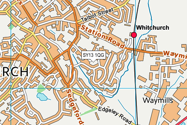 SY13 1QG map - OS VectorMap District (Ordnance Survey) SY13 1QG map - OS VectorMap District (Ordnance Survey)