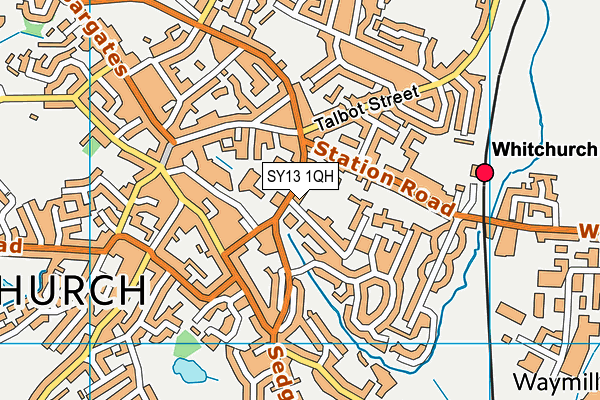 SY13 1QH map - OS VectorMap District (Ordnance Survey) SY13 1QH map - OS VectorMap District (Ordnance Survey)