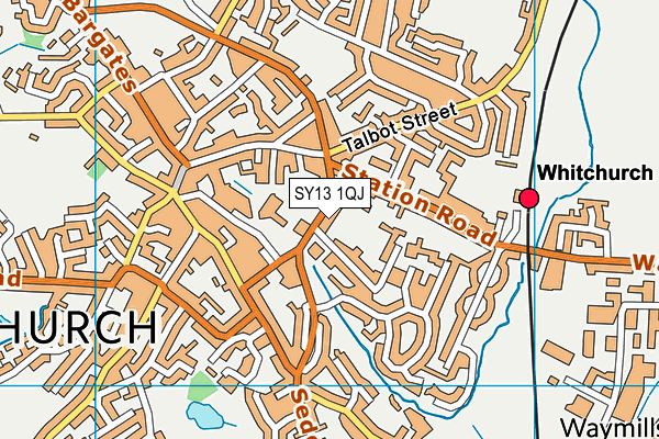 SY13 1QJ map - OS VectorMap District (Ordnance Survey) SY13 1QJ map - OS VectorMap District (Ordnance Survey)