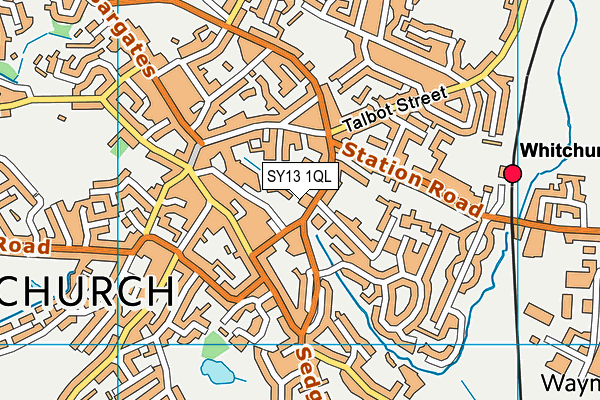 SY13 1QL map - OS VectorMap District (Ordnance Survey) SY13 1QL map - OS VectorMap District (Ordnance Survey)