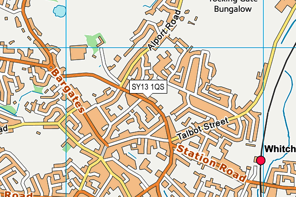 SY13 1QS map - OS VectorMap District (Ordnance Survey) SY13 1QS map - OS VectorMap District (Ordnance Survey)