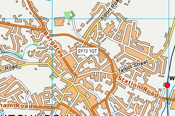 SY13 1QT map - OS VectorMap District (Ordnance Survey) SY13 1QT map - OS VectorMap District (Ordnance Survey)