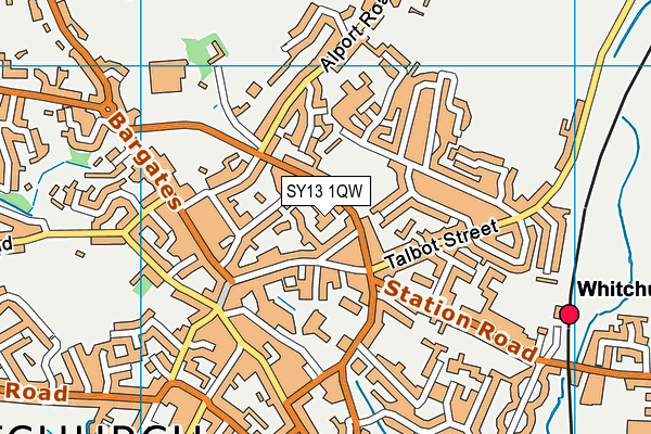 SY13 1QW map - OS VectorMap District (Ordnance Survey) SY13 1QW map - OS VectorMap District (Ordnance Survey)