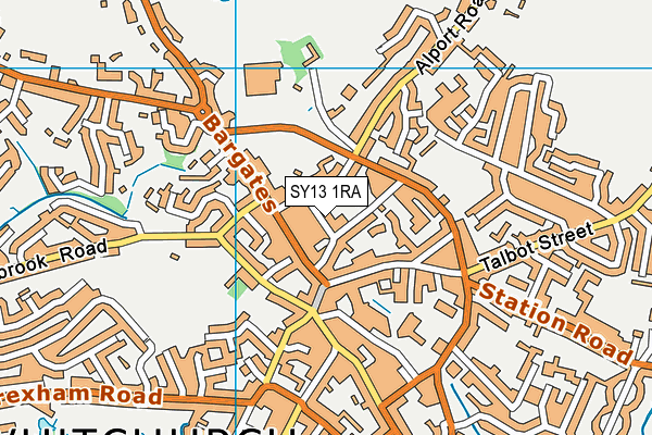 SY13 1RA map - OS VectorMap District (Ordnance Survey) SY13 1RA map - OS VectorMap District (Ordnance Survey)