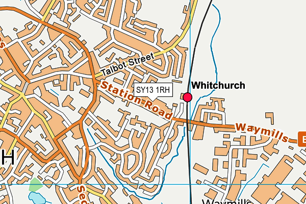 SY13 1RH map - OS VectorMap District (Ordnance Survey) SY13 1RH map - OS VectorMap District (Ordnance Survey)