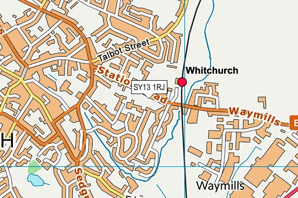 SY13 1RJ map - OS VectorMap District (Ordnance Survey)