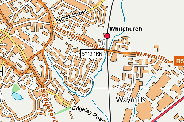 SY13 1RN map - OS VectorMap District (Ordnance Survey) SY13 1RN map - OS VectorMap District (Ordnance Survey)