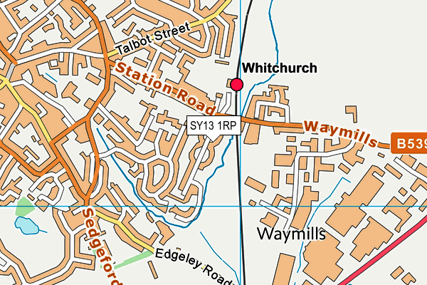 SY13 1RP map - OS VectorMap District (Ordnance Survey) SY13 1RP map - OS VectorMap District (Ordnance Survey)