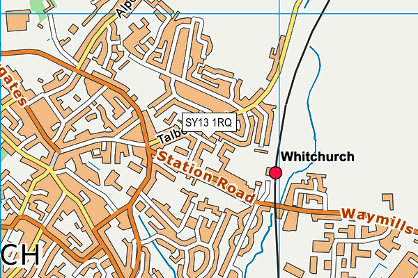 SY13 1RQ map - OS VectorMap District (Ordnance Survey)