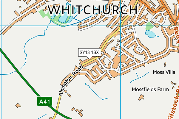 SY13 1SX map - OS VectorMap District (Ordnance Survey) SY13 1SX map - OS VectorMap District (Ordnance Survey)