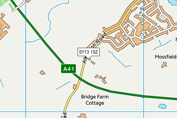 SY13 1SZ map - OS VectorMap District (Ordnance Survey) SY13 1SZ map - OS VectorMap District (Ordnance Survey)