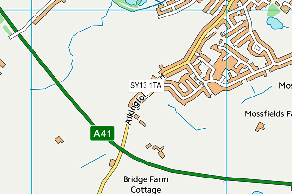 SY13 1TA map - OS VectorMap District (Ordnance Survey) SY13 1TA map - OS VectorMap District (Ordnance Survey)