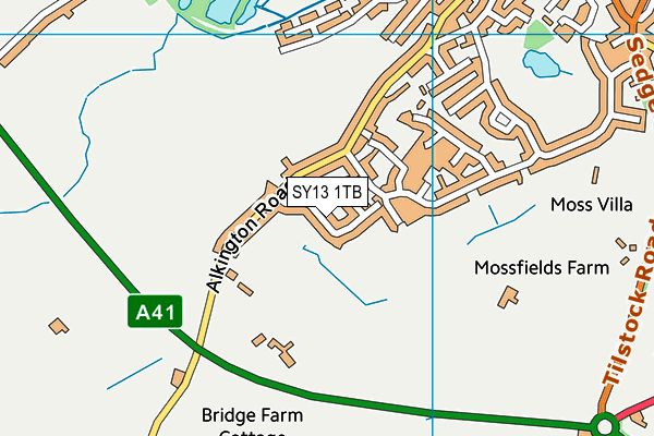 SY13 1TB map - OS VectorMap District (Ordnance Survey) SY13 1TB map - OS VectorMap District (Ordnance Survey)