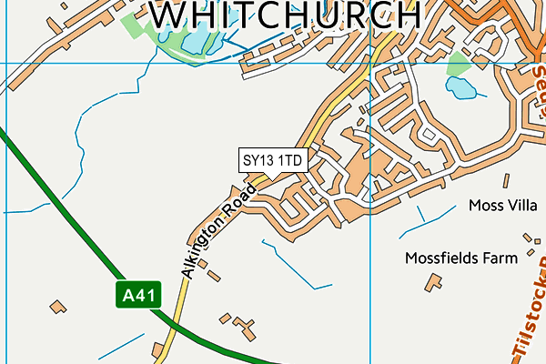 SY13 1TD map - OS VectorMap District (Ordnance Survey) SY13 1TD map - OS VectorMap District (Ordnance Survey)