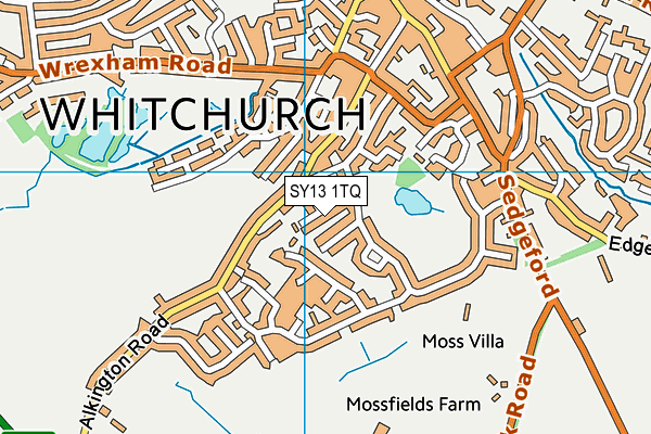 SY13 1TQ map - OS VectorMap District (Ordnance Survey) SY13 1TQ map - OS VectorMap District (Ordnance Survey)