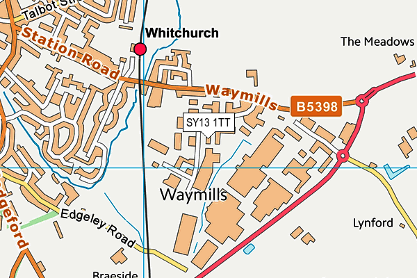 SY13 1TT map - OS VectorMap District (Ordnance Survey) SY13 1TT map - OS VectorMap District (Ordnance Survey)