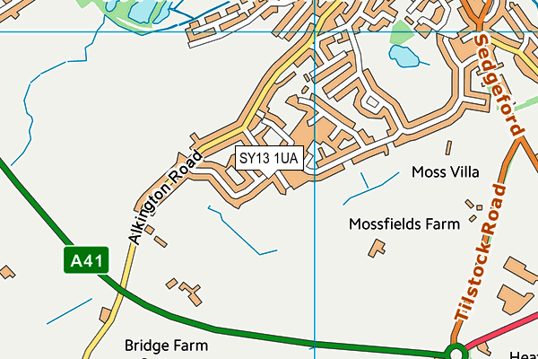 SY13 1UA map - OS VectorMap District (Ordnance Survey) SY13 1UA map - OS VectorMap District (Ordnance Survey)