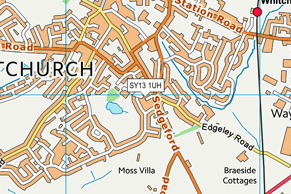SY13 1UH map - OS VectorMap District (Ordnance Survey) SY13 1UH map - OS VectorMap District (Ordnance Survey)