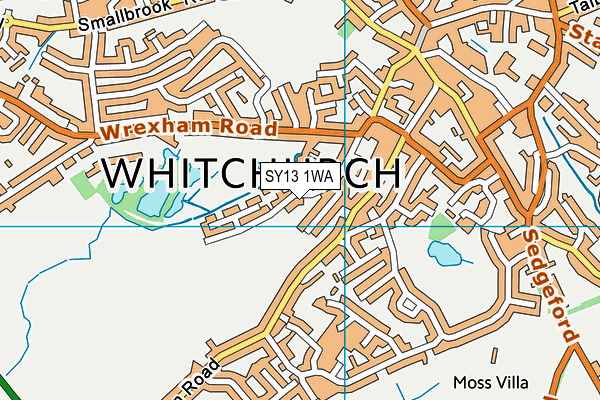 SY13 1WA map - OS VectorMap District (Ordnance Survey) SY13 1WA map - OS VectorMap District (Ordnance Survey)