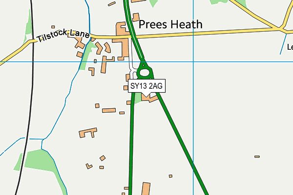 SY13 2AG map - OS VectorMap District (Ordnance Survey) SY13 2AG map - OS VectorMap District (Ordnance Survey)