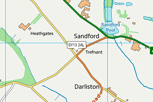 SY13 2AL map - OS VectorMap District (Ordnance Survey) SY13 2AL map - OS VectorMap District (Ordnance Survey)