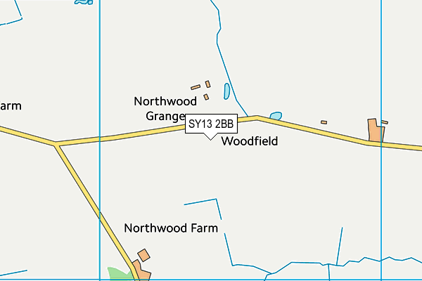 SY13 2BB map - OS VectorMap District (Ordnance Survey) SY13 2BB map - OS VectorMap District (Ordnance Survey)