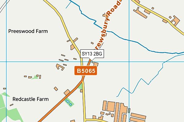 SY13 2BG map - OS VectorMap District (Ordnance Survey) SY13 2BG map - OS VectorMap District (Ordnance Survey)