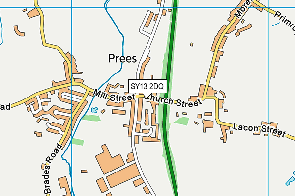 SY13 2DQ map - OS VectorMap District (Ordnance Survey) SY13 2DQ map - OS VectorMap District (Ordnance Survey)
