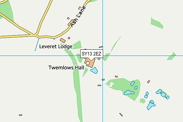SY13 2EZ map - OS VectorMap District (Ordnance Survey) SY13 2EZ map - OS VectorMap District (Ordnance Survey)