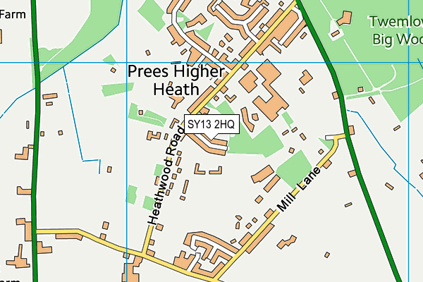 SY13 2HQ map - OS VectorMap District (Ordnance Survey) SY13 2HQ map - OS VectorMap District (Ordnance Survey)