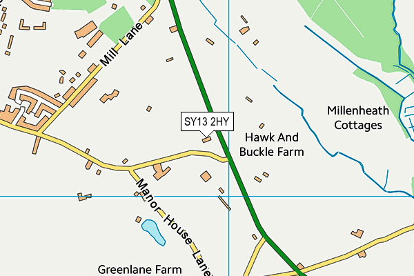 SY13 2HY map - OS VectorMap District (Ordnance Survey) SY13 2HY map - OS VectorMap District (Ordnance Survey)
