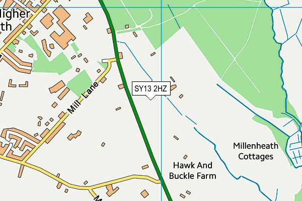 SY13 2HZ map - OS VectorMap District (Ordnance Survey) SY13 2HZ map - OS VectorMap District (Ordnance Survey)