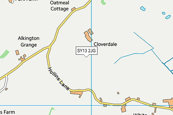 SY13 2JG map - OS VectorMap District (Ordnance Survey) SY13 2JG map - OS VectorMap District (Ordnance Survey)