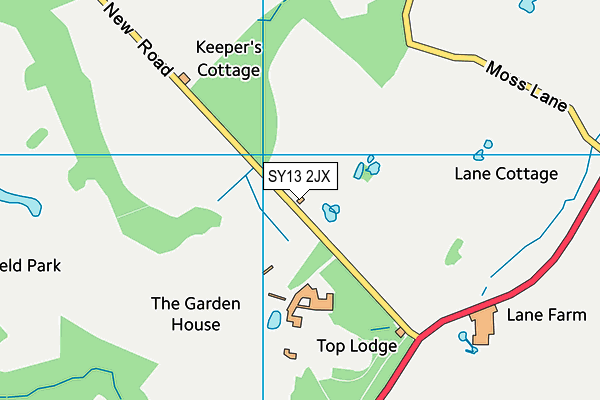 SY13 2JX map - OS VectorMap District (Ordnance Survey) SY13 2JX map - OS VectorMap District (Ordnance Survey)