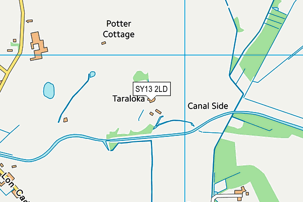 SY13 2LD map - OS VectorMap District (Ordnance Survey) SY13 2LD map - OS VectorMap District (Ordnance Survey)