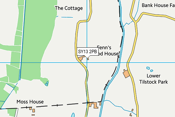 SY13 2PB map - OS VectorMap District (Ordnance Survey) SY13 2PB map - OS VectorMap District (Ordnance Survey)