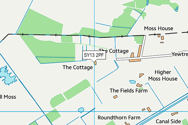 SY13 2PF map - OS VectorMap District (Ordnance Survey) SY13 2PF map - OS VectorMap District (Ordnance Survey)