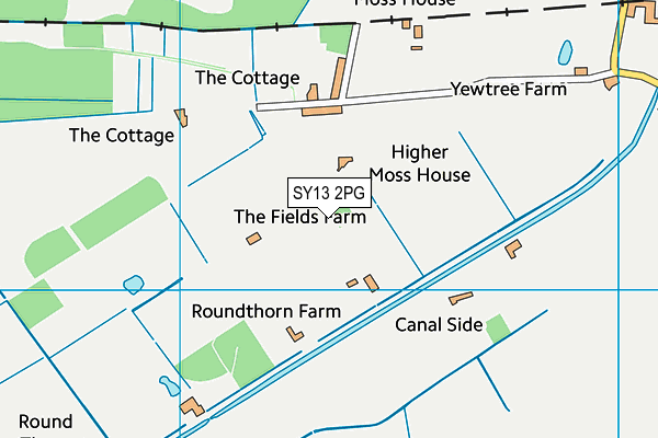 SY13 2PG map - OS VectorMap District (Ordnance Survey) SY13 2PG map - OS VectorMap District (Ordnance Survey)