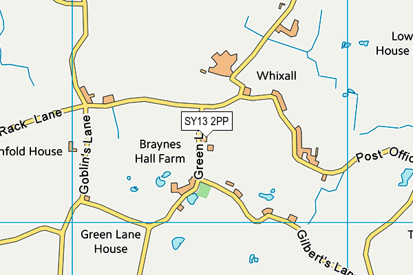 SY13 2PP map - OS VectorMap District (Ordnance Survey) SY13 2PP map - OS VectorMap District (Ordnance Survey)