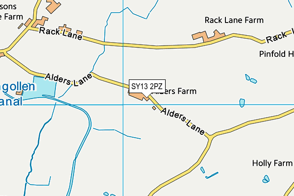 SY13 2PZ map - OS VectorMap District (Ordnance Survey) SY13 2PZ map - OS VectorMap District (Ordnance Survey)